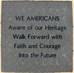 We Americans engraved bricks